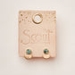 Stone Moon Phase Ear Jacket - African Turquoise/Gold