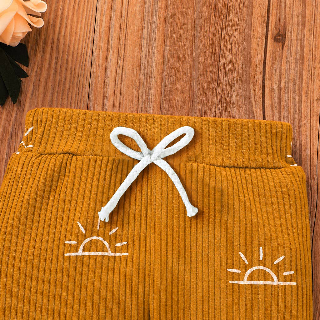 3-piece Baby Boy Sun Romper Pants Cap Set