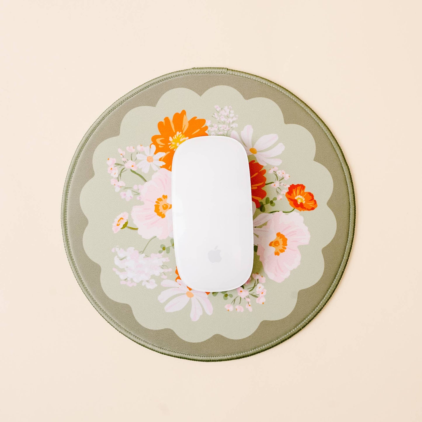 Chic Clicks Mouse Pad-Bouquet Beauty Sage