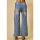Braided Wide Leg Denim