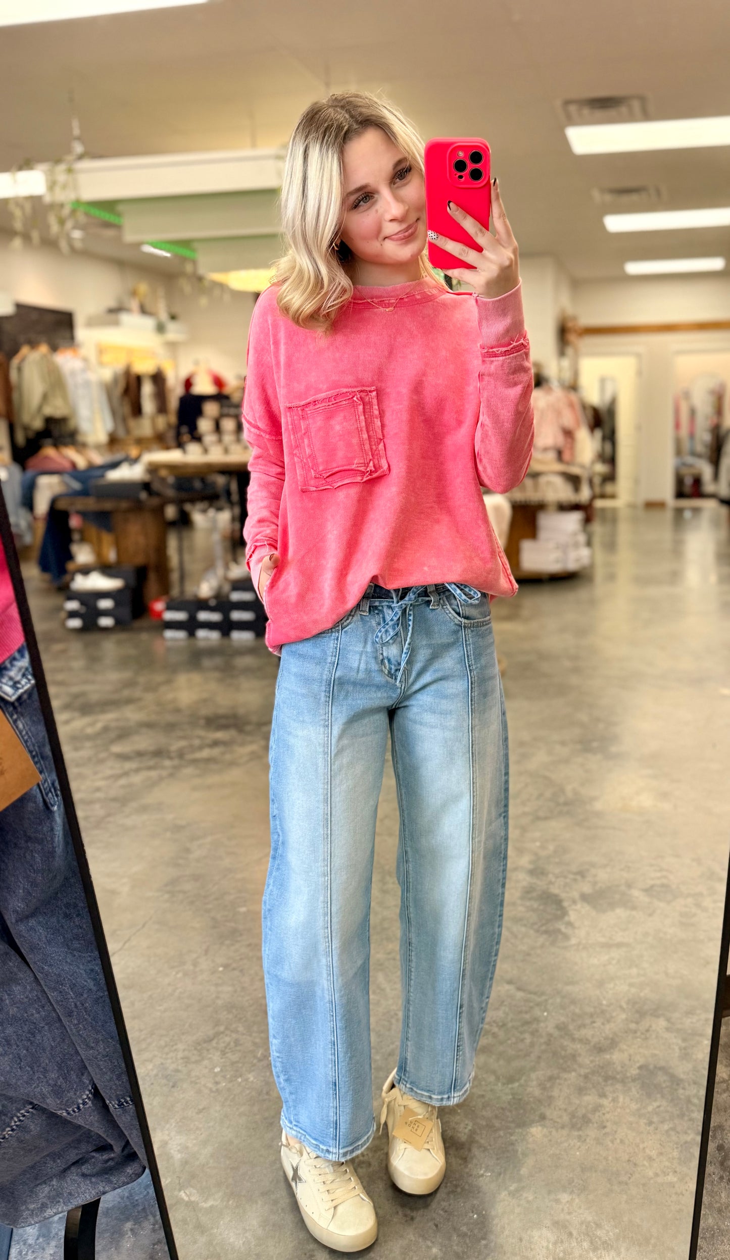 Pink Sugar Pocket Top