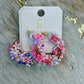 Flower Sequin Hoops