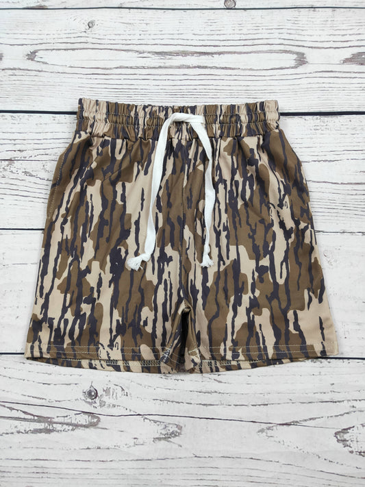 Boys Camo Shorts - Bottomland Print