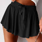 Drawstring High Waist Lined Tennis Skorts