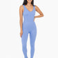 Ribbed Seamless V-Neck Catsuit