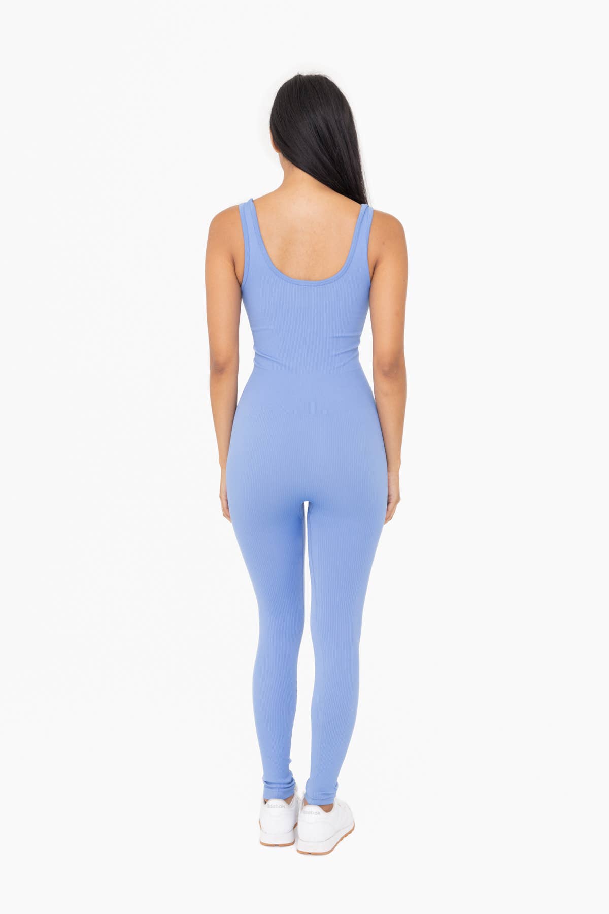 Ribbed Seamless V-Neck Catsuit