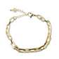 Tarnish Resistant Gold CZ Link Bracelet w/ Extender