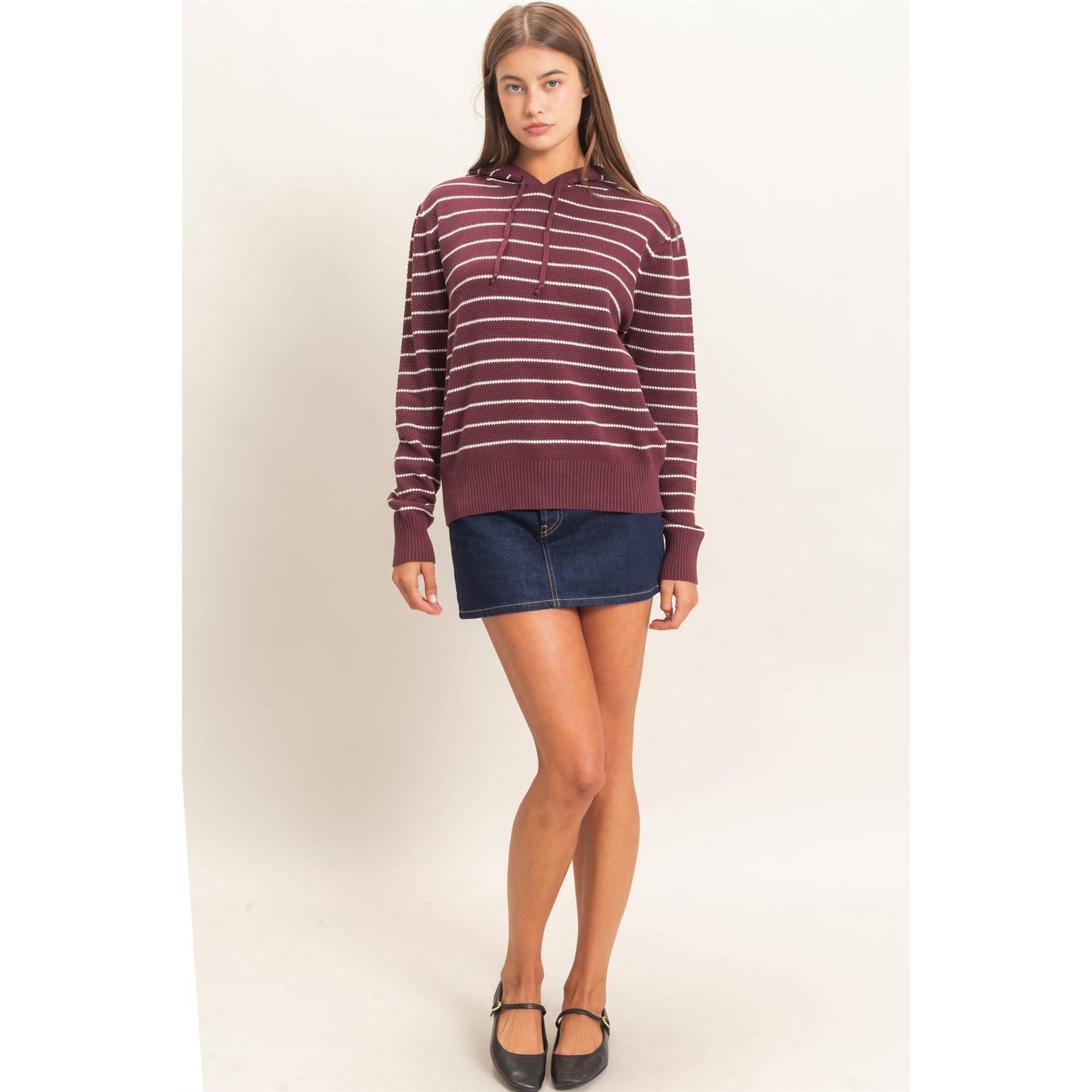 Striped Hooded Sweater