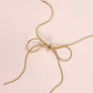 SNAKE CHAIN BOW PENDANT NECKALCE