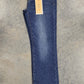 Mid Rise Ankle Straight Slim Jeans