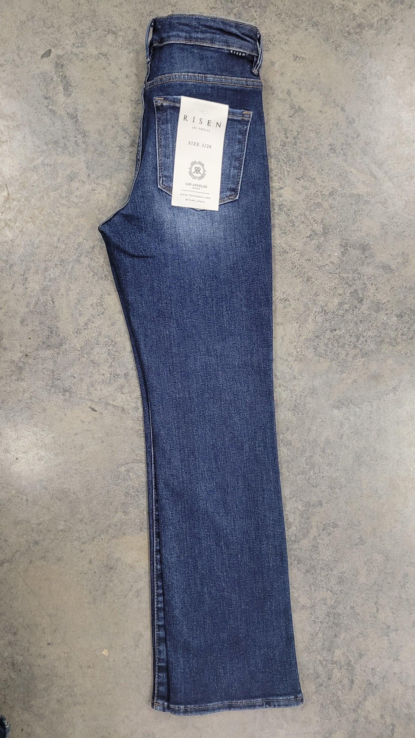 Mid Rise Ankle Straight Slim Jeans