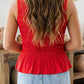 Scarlet Ruffle Hem Tank