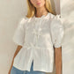 Poppi Front Tie Ribbon Blouse