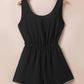 Knotted Backless Elastic Waist Sleeveless Romper