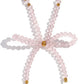 GLASS CRYSTAL BEADED BOW NECKLACE