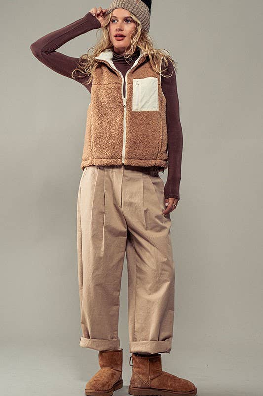 Dual Fleece Zipper Vest