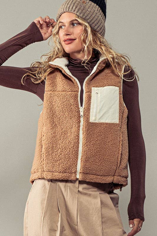 Dual Fleece Zipper Vest