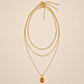 18K STAINLESS STEEL TARNISH FREE LAYERED NECKLACE