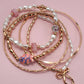 PORCELAIN TOILE PATTERN MULTI LAYER BRACELET