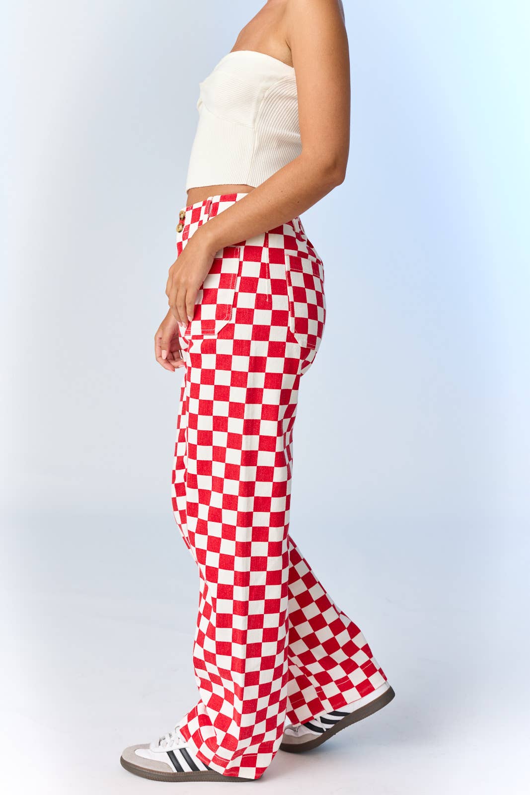 Demi Checkered Bottoms w Elastic Band