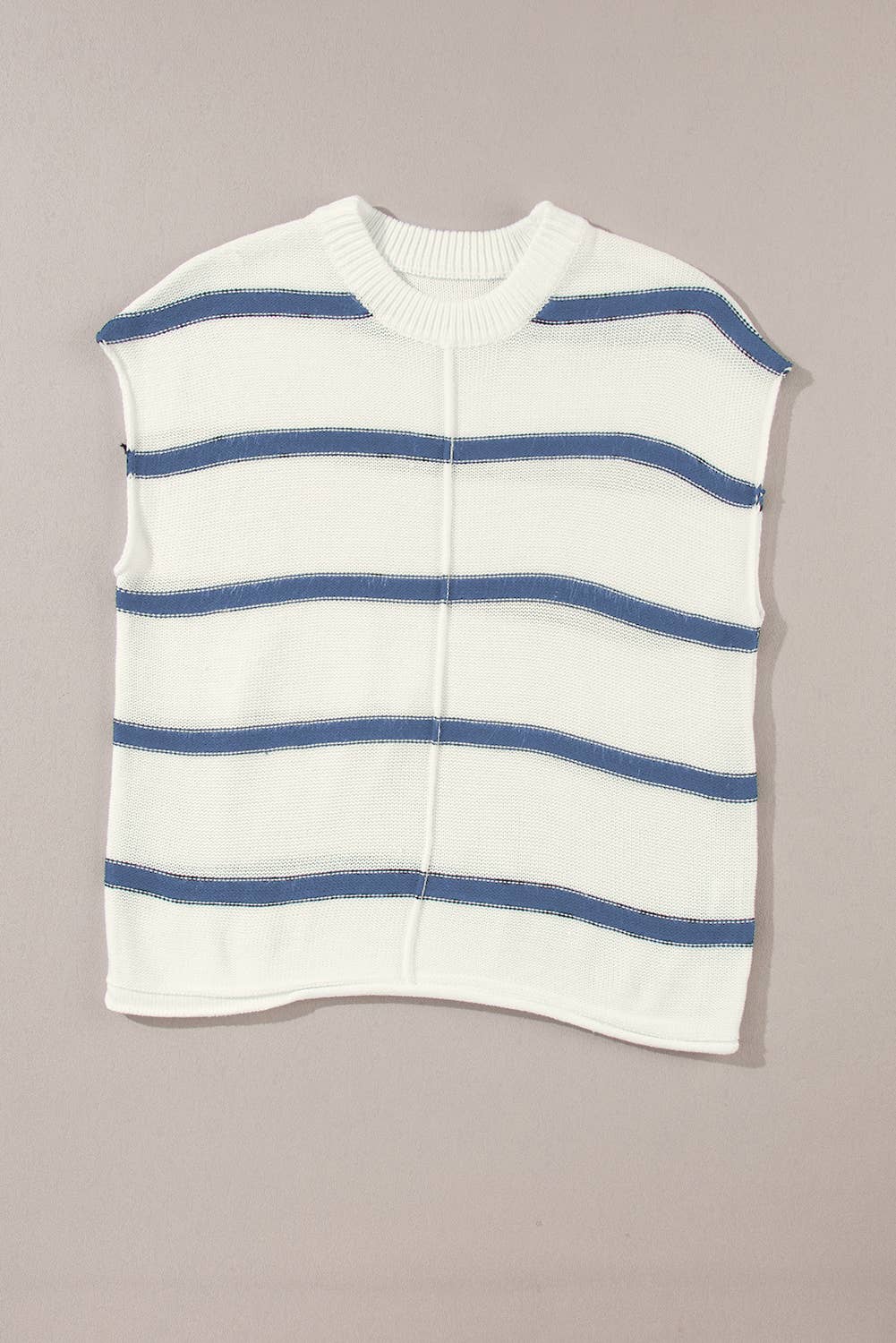 LAS Striped Batwing Sleeve Sweater Tee