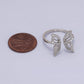 16K Gold Filled Paved CZ Open Butterfly Ring