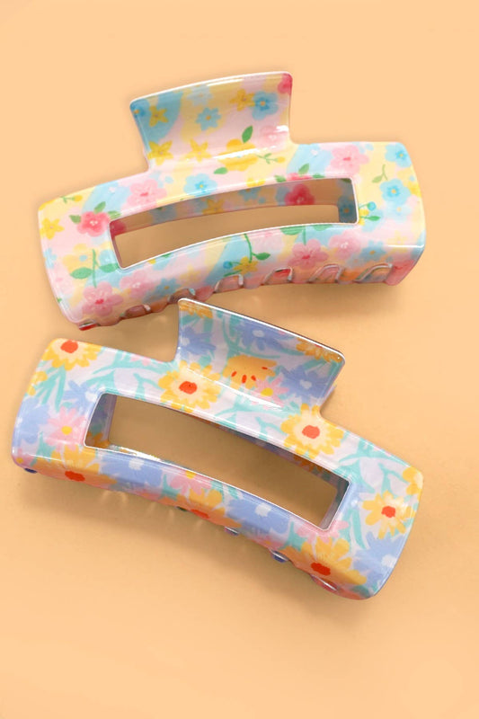 FLORAL HAIR CLAW CLIP