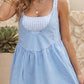LDC Two Piece Gingham Contrast Patchwork Loose Mini Dress