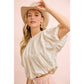 JERSEY BUBBLE SLEEVE TOP
