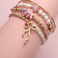 PORCELAIN TOILE PATTERN MULTI LAYER BRACELET
