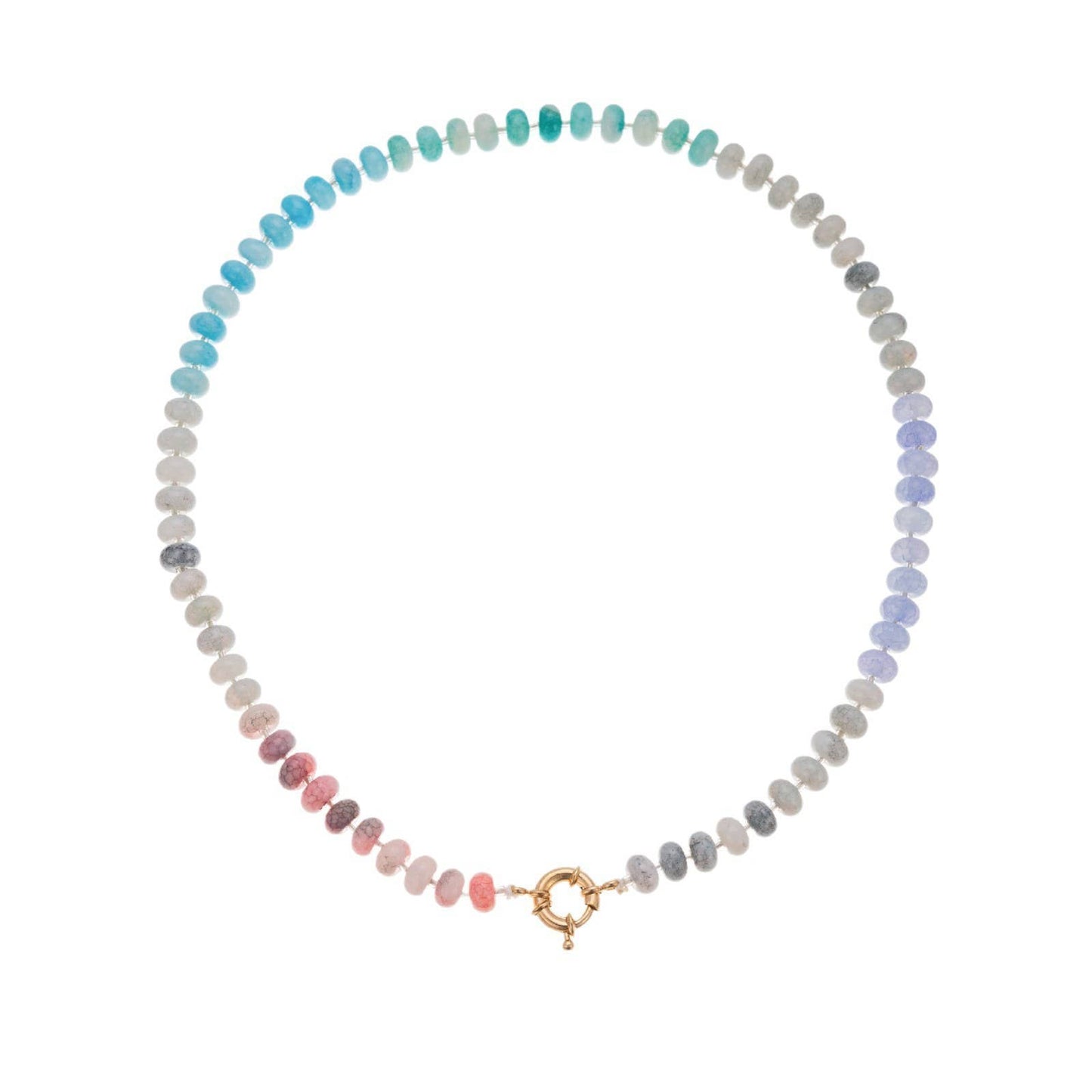 Natural Stone Semi-Precious Glass Necklace