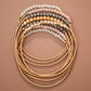 Boho Layered Spring Coil Guitar String Bracelet Set - 8096