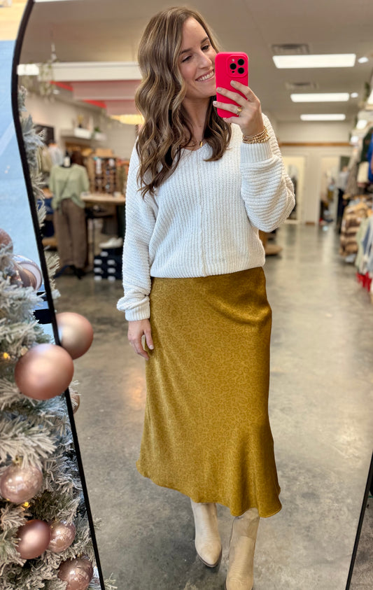 Golden Wildcat Satin Skirt