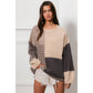 MIXED PATTERN BLOCK SWEATER