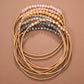 Boho Layered Spring Coil Guitar String Bracelet Set - 8096