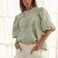 Embroidered Babydoll Blouse