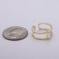 Gold Filled Double Band Baguette Micro Paved CZ Ring