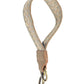 Soft Natural Dotted Stripe Easy Find Wristlet