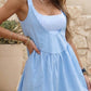 LDC Two Piece Gingham Contrast Patchwork Loose Mini Dress