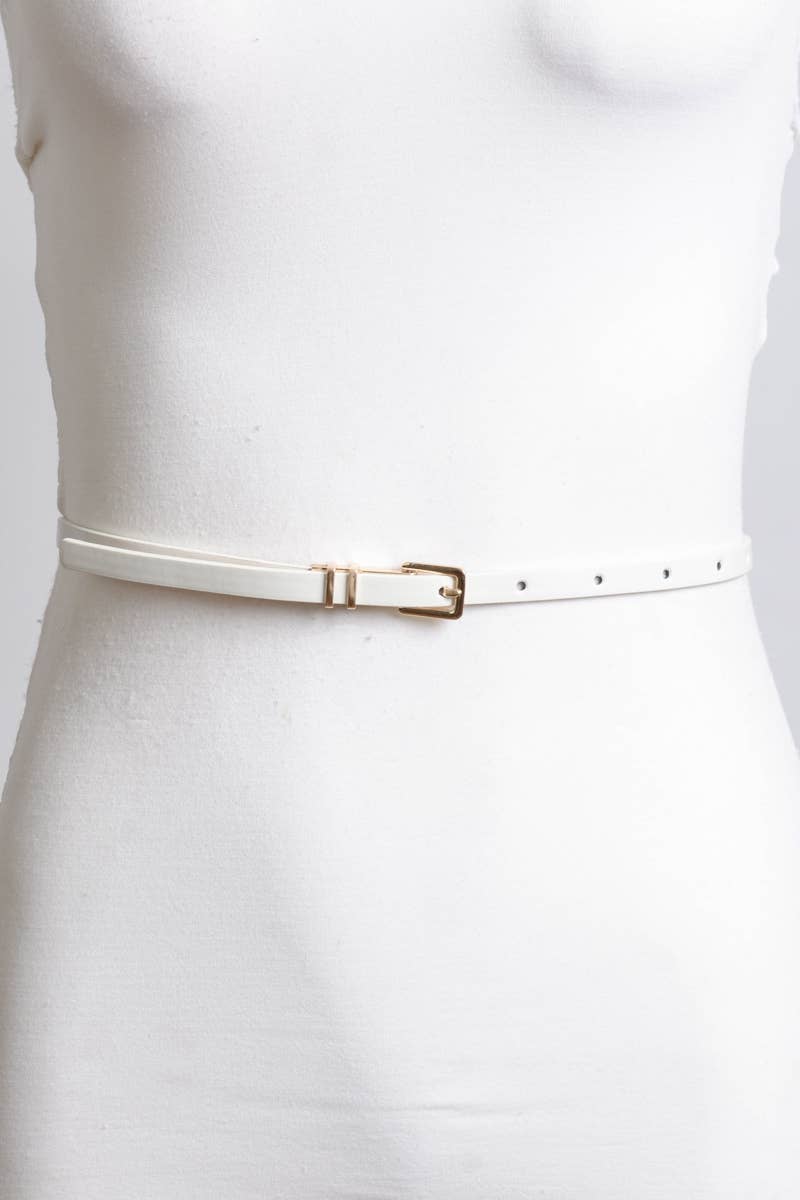 Ultra Skinny Square Buckle Belt
