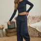 ELASTIC WAIST SIDE PANEL KNIT LOUNGE PANTS