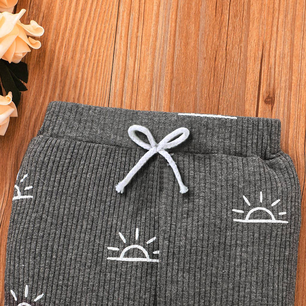 3-piece Baby Boy Sun Romper Pants Cap Set