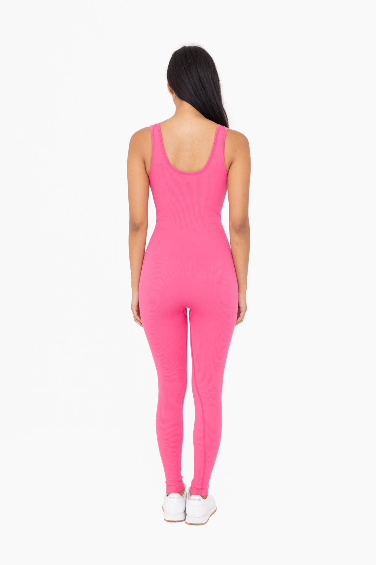 Ribbed Seamless V-Neck Catsuit