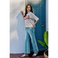 Braided Wide Leg Denim