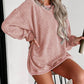 Custom Solid Ribbed Knit Round Neck Pullover Sweatshirt