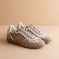 The April | Dark Grey Lace-Trimmed Retro Sneaker