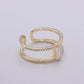 Gold Filled Double Band Baguette Micro Paved CZ Ring