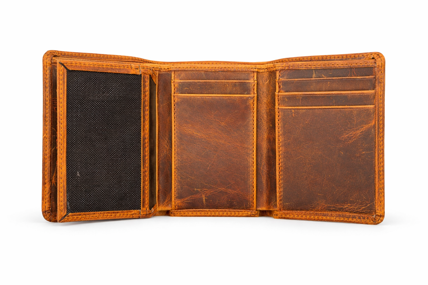 Leather Wallet for Men Handcrafted Distressed Trifold Wallet