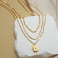 18K STAINLESS STEEL TARNISH FREE LAYERED NECKLACE