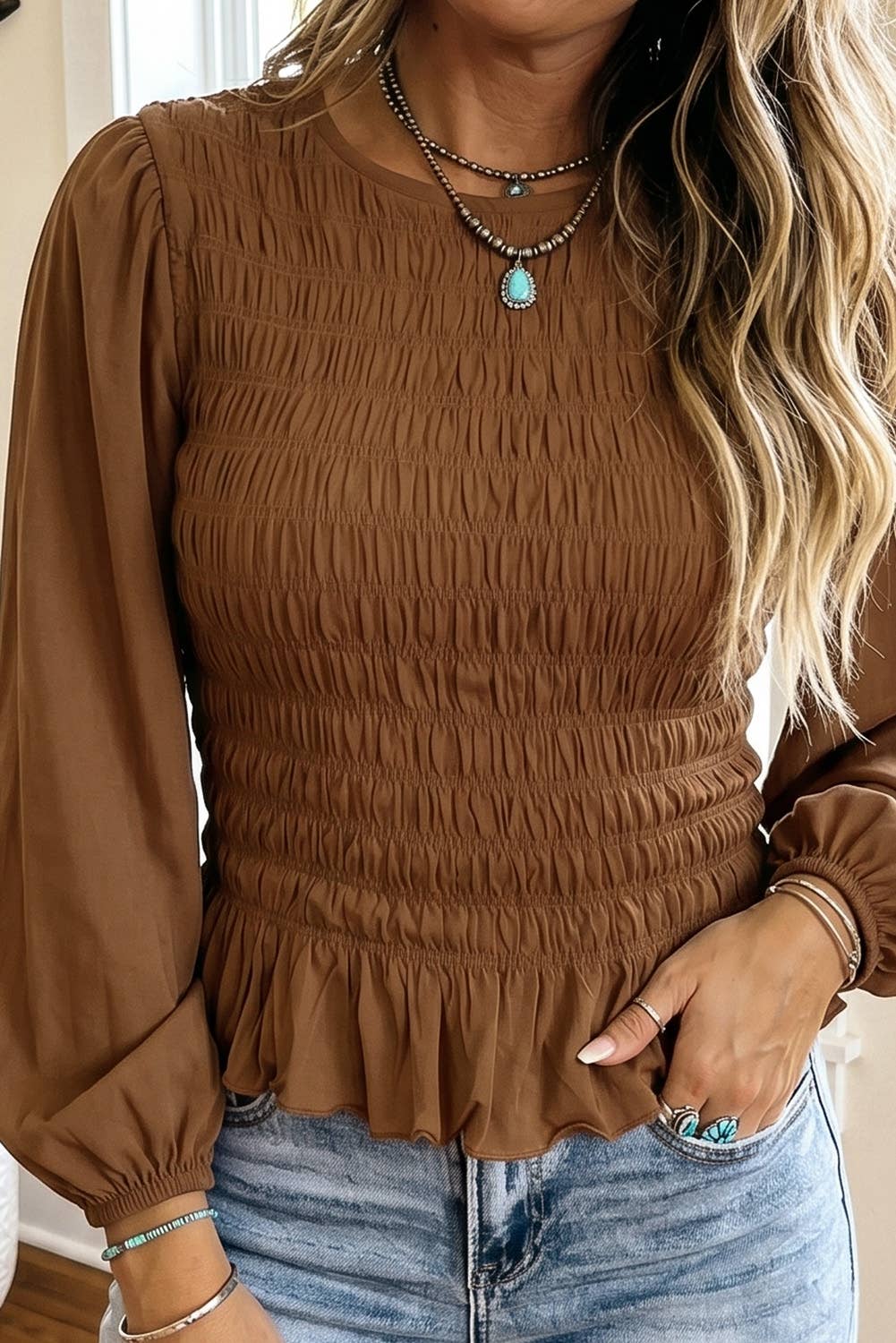 Western Ruffle Top